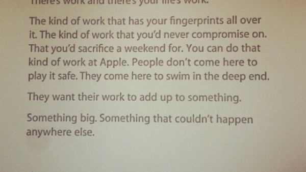 The Note Every Apple Employee Recieves on Their First Day