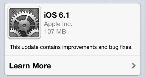 Apple Releases iOS 6.1 To The Public