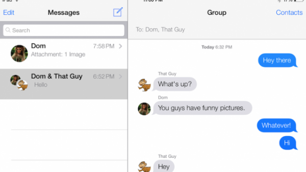 Hands-On iOS 7 Messages For iPad